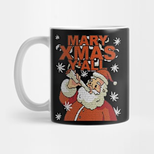 MARY XMAS Y'ALL - Santa - knitted ugly Christmas Mug